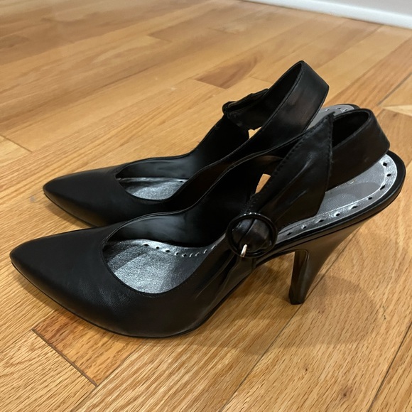 Paolo Corclli Black Slingback Heels - Picture 2 of 4
